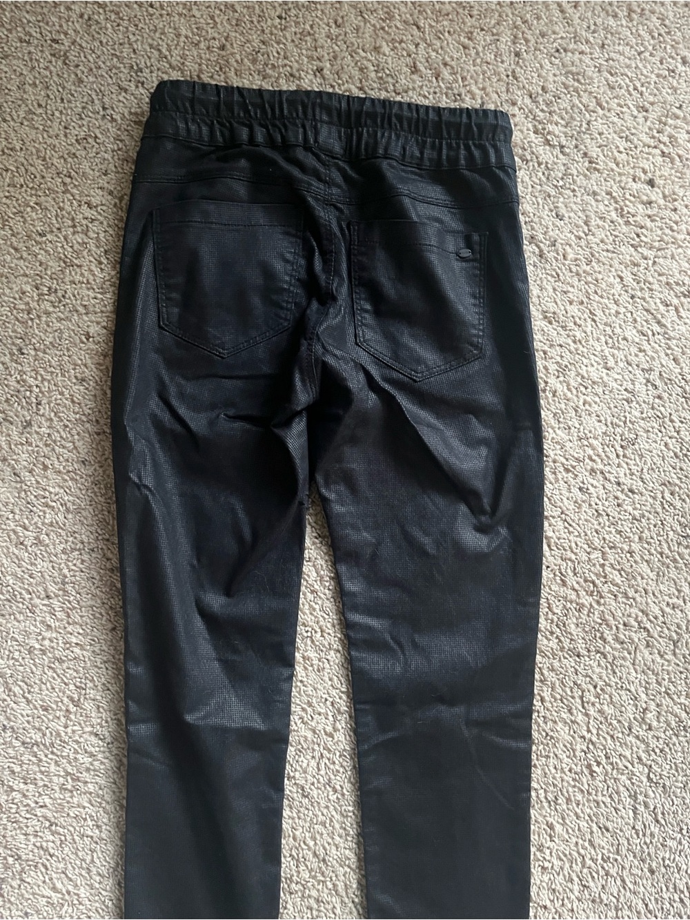 BEVY FLOG Black Coated Track Pants